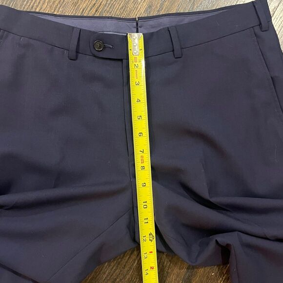 Suit Supply Soho F. LLI Cerruti Blue Traveller Wool Trouser Men’s 33x28 Blue - Picture 7 of 8